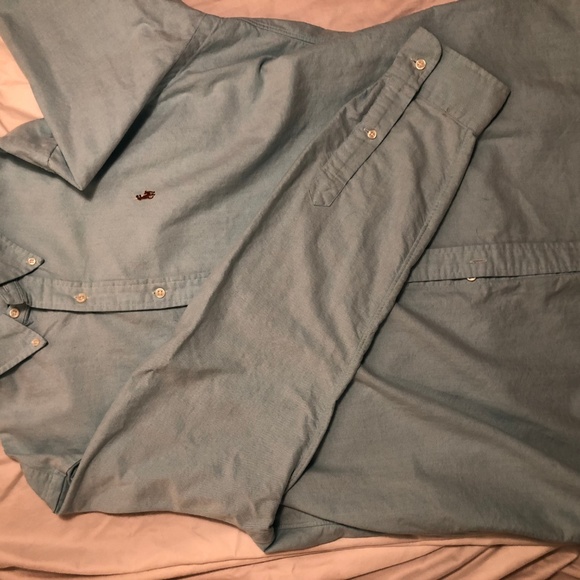 Ralph Lauren Long Sleeve Blue-Green Turqoise Shirt - Picture 4 of 5